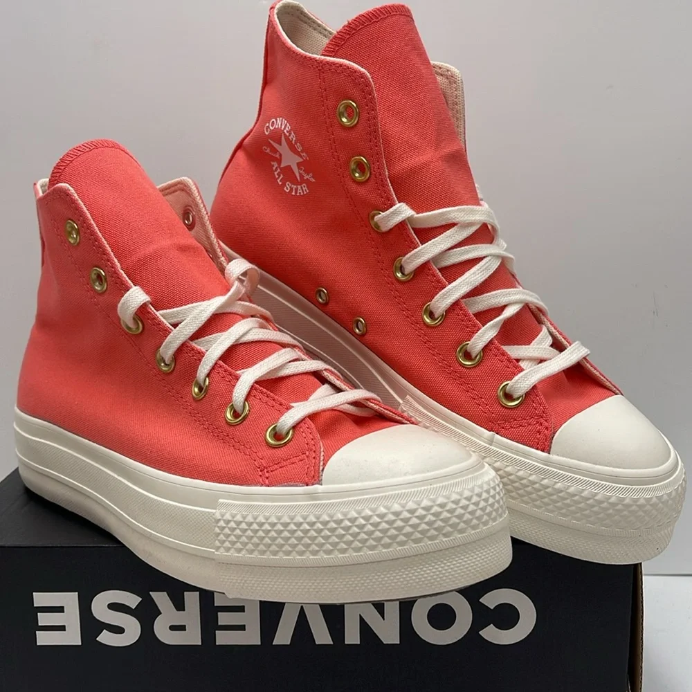 Converse WMNS CTAS LIFT HI WATERMELON SLUSHY/EGRET WHITE A09914F Platforms Snkrs